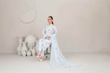 QAREENA 3pcs Un-Stitched Emb Karrandi [D-5269]