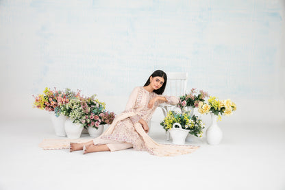 MIRAE 3pcs Un-Stitched Emb Lawn [D-5210]