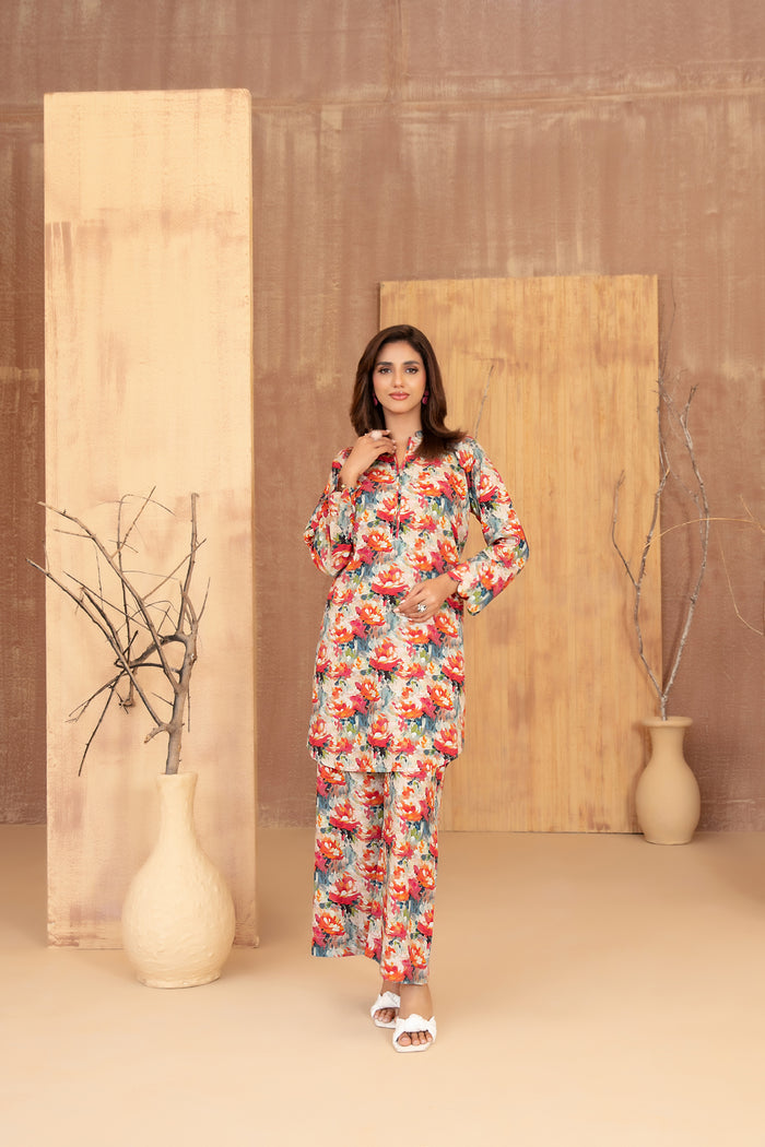 Muse 2pcs Stitched Printed Staple [D-4640]
