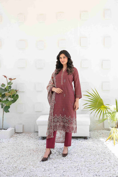 Ayna 3Pcs Unstitched Printed Lawn [D-3945]