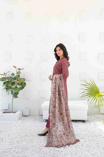 Ayna 3Pcs Unstitched Printed Lawn [D-3945]