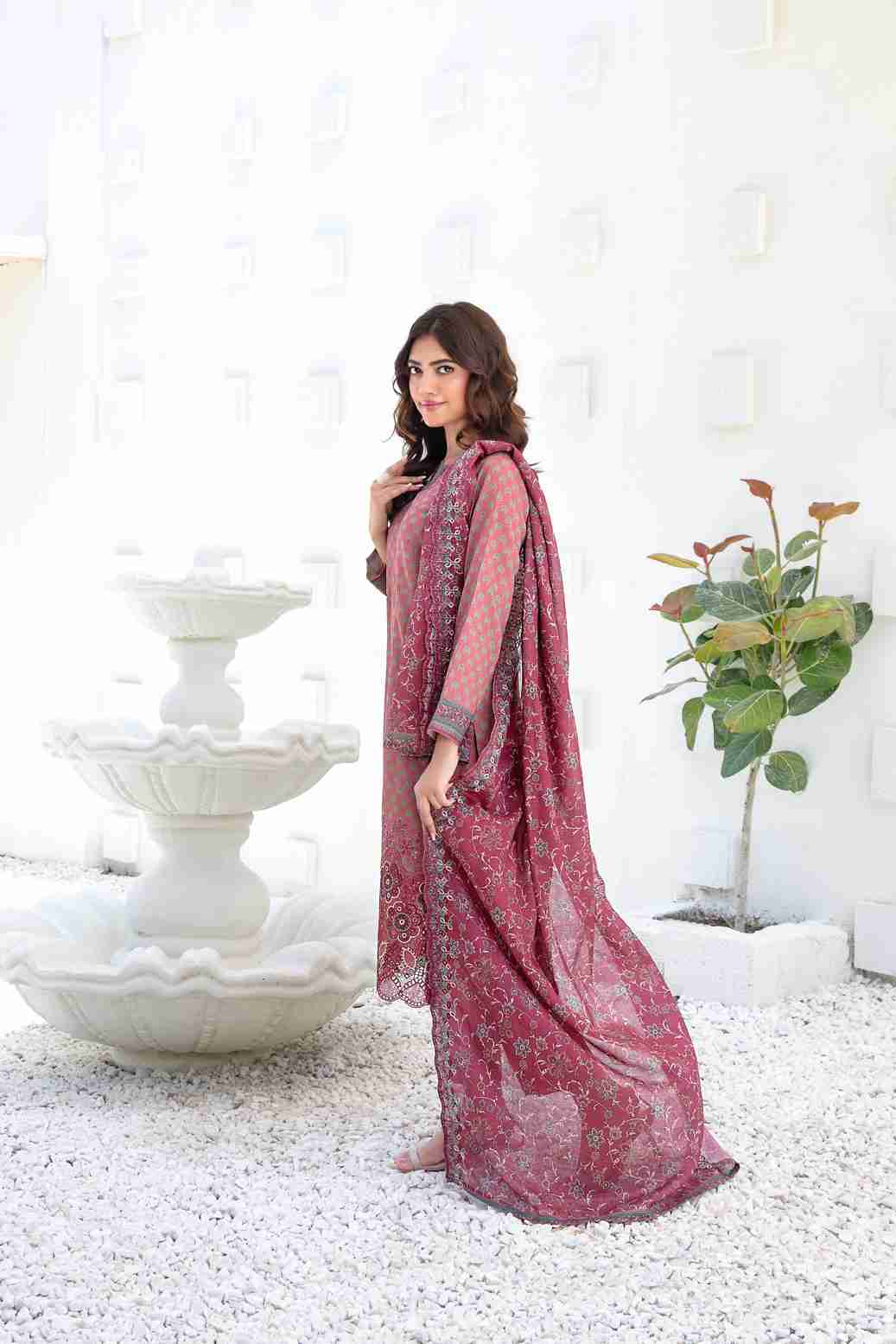 Ayna 3Pcs Unstitched Printed Lawn [D-3943]