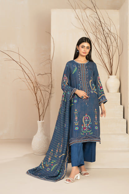 IORA 3pcs Un-Stitched Emb Printed Staple [D-5517]