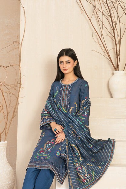 IORA 3pcs Un-Stitched Emb Printed Staple [D-5517]