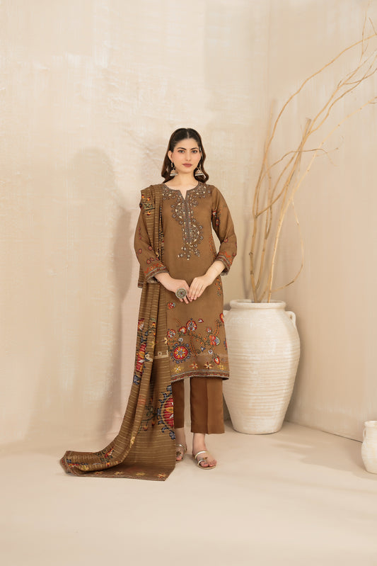 IORA 3pcs Un-Stitched Emb Printed Staple [D-5520]