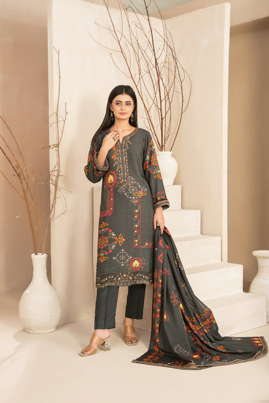 IORA 3pcs Un-Stitched Emb Printed Staple [D-5513]