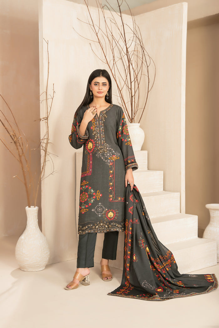 IORA 3pcs Un-Stitched Emb Printed Staple [D-5513]