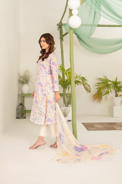 Sionya 3pcs Un-Stitched Emb Printed Lawn [D-4085]