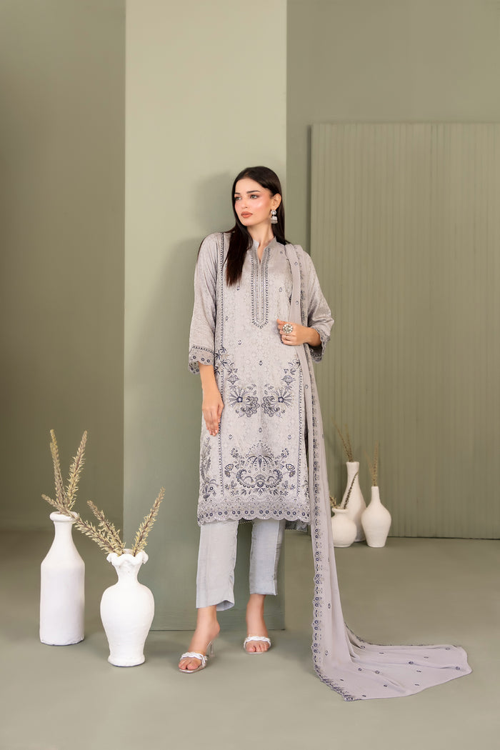 Asha 3Pcs Stitched Emb Viscose Jacquard D-4460