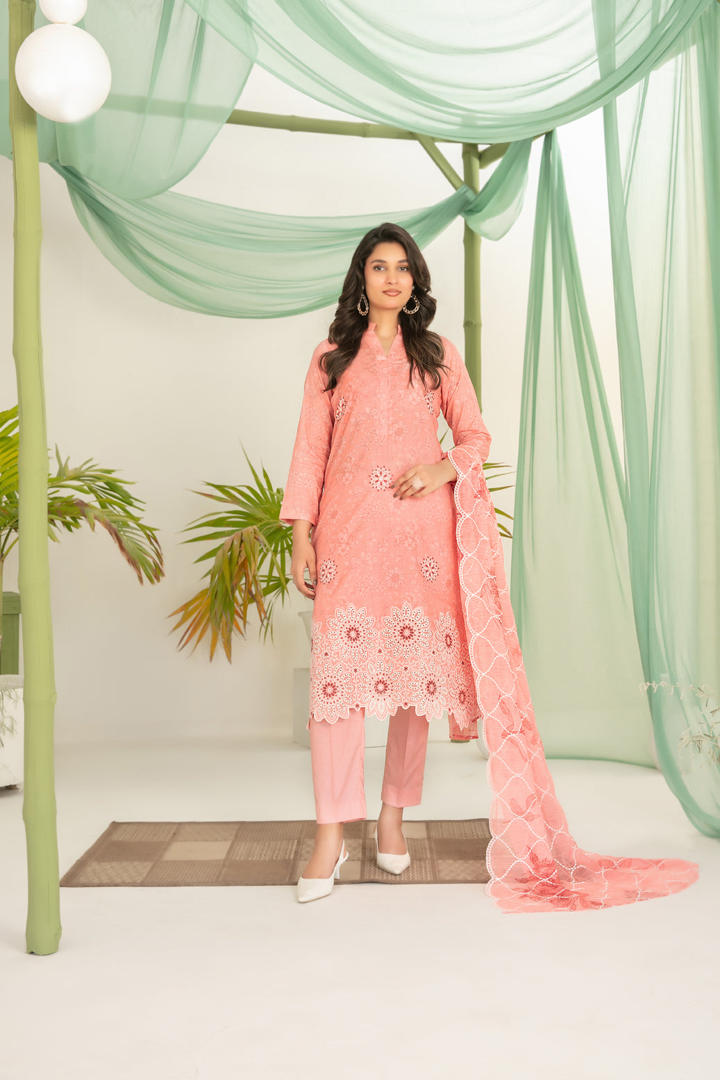 Sionya 3pcs Un-Stitched Emb Printed Lawn [D-4087]