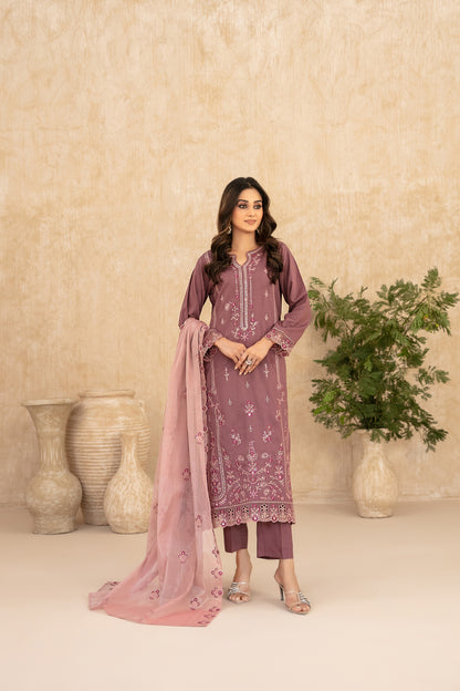 WYRA 3pcs Un-Stitched Emb Viscose [D-5865]
