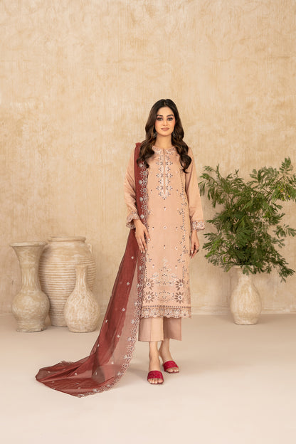 WYRA 3pcs Un-Stitched Emb Viscose [D-5864]