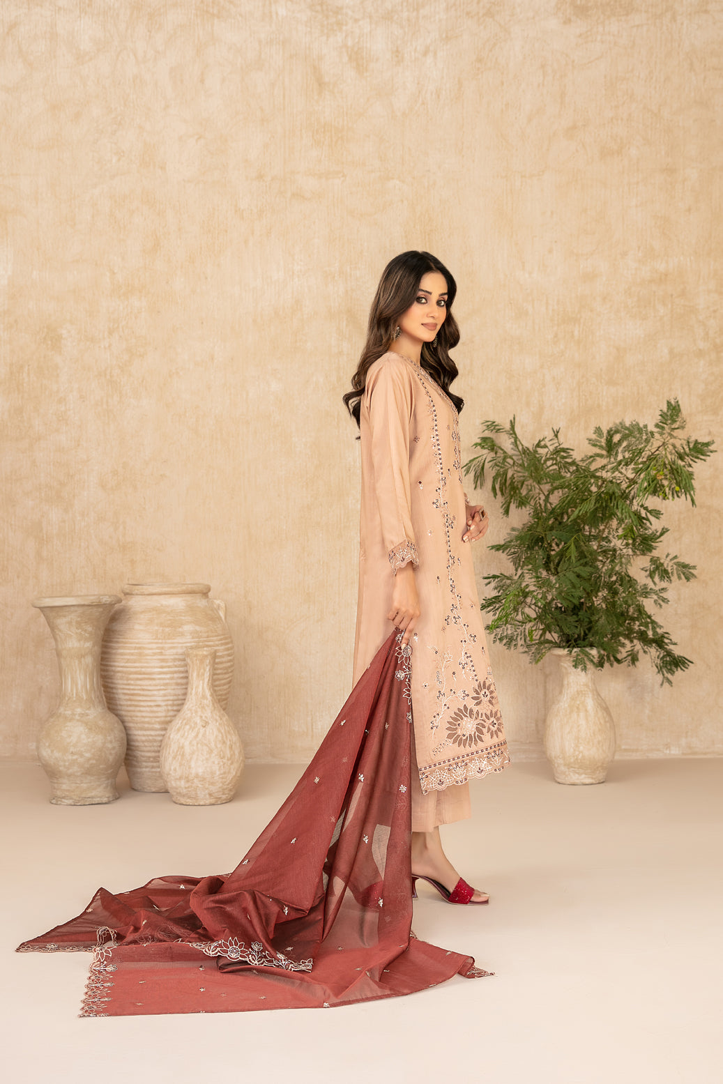 WYRA 3pcs Un-Stitched Emb Viscose [D-5864]
