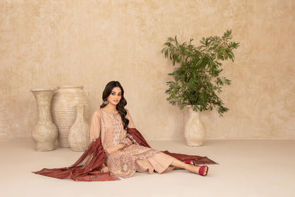 WYRA 3pcs Un-Stitched Emb Viscose [D-5864]