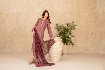 WYRA 3pcs Un-Stitched Emb Viscose [D-5860]