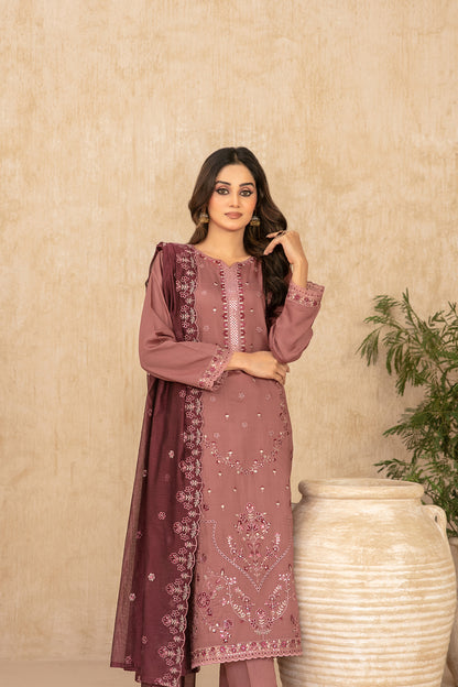 WYRA 3pcs Un-Stitched Emb Viscose [D-5860]
