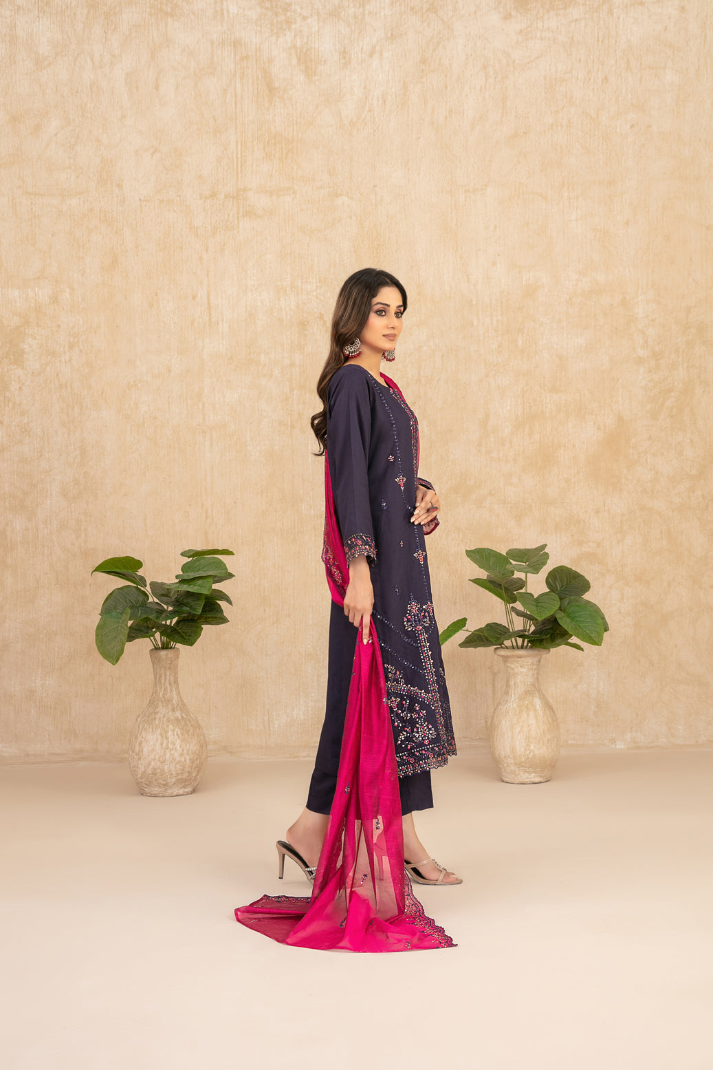 WYRA 3pcs Un-Stitched Emb Viscose [D-5866]
