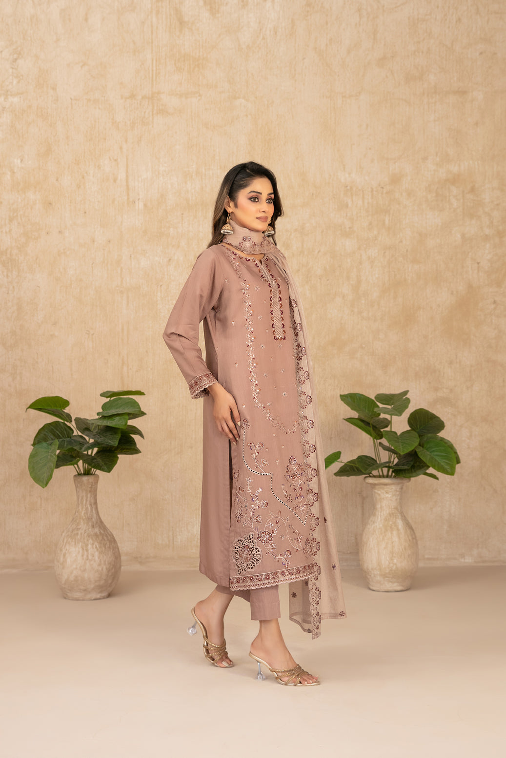 WYRA 3pcs Un-Stitched Emb Viscose [D-5861]