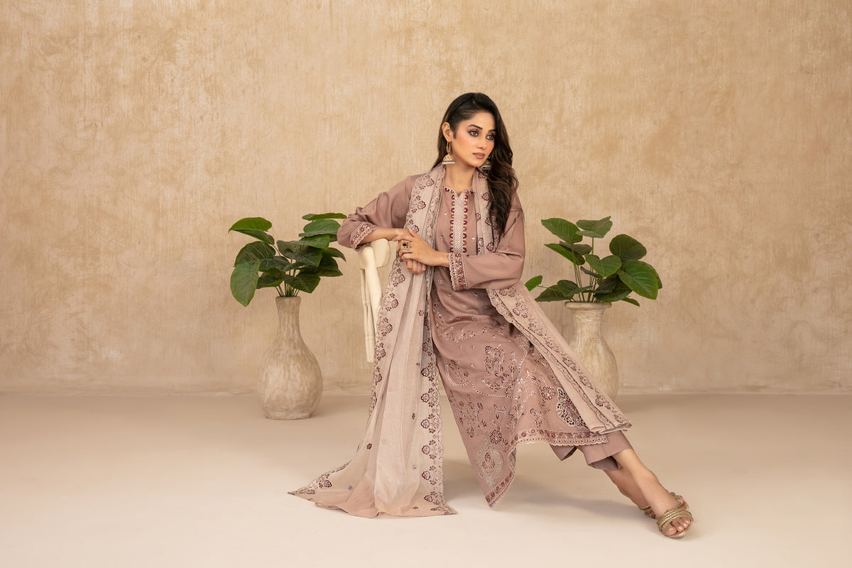 WYRA 3pcs Un-Stitched Emb Viscose [D-5861]