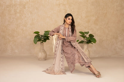 WYRA 3pcs Un-Stitched Emb Viscose [D-5861]
