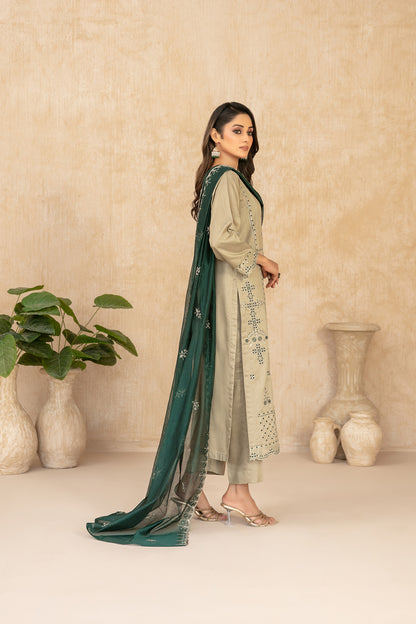WYRA 3pcs Un-Stitched Emb Viscose [D-5857]