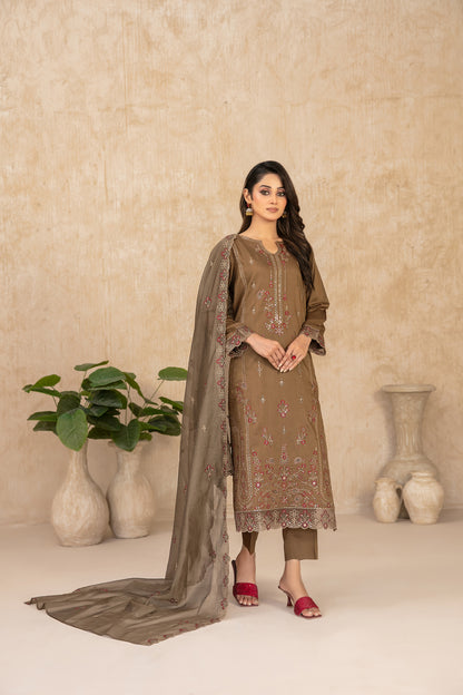 WYRA 3pcs Un-Stitched Emb Viscose [D-5859]