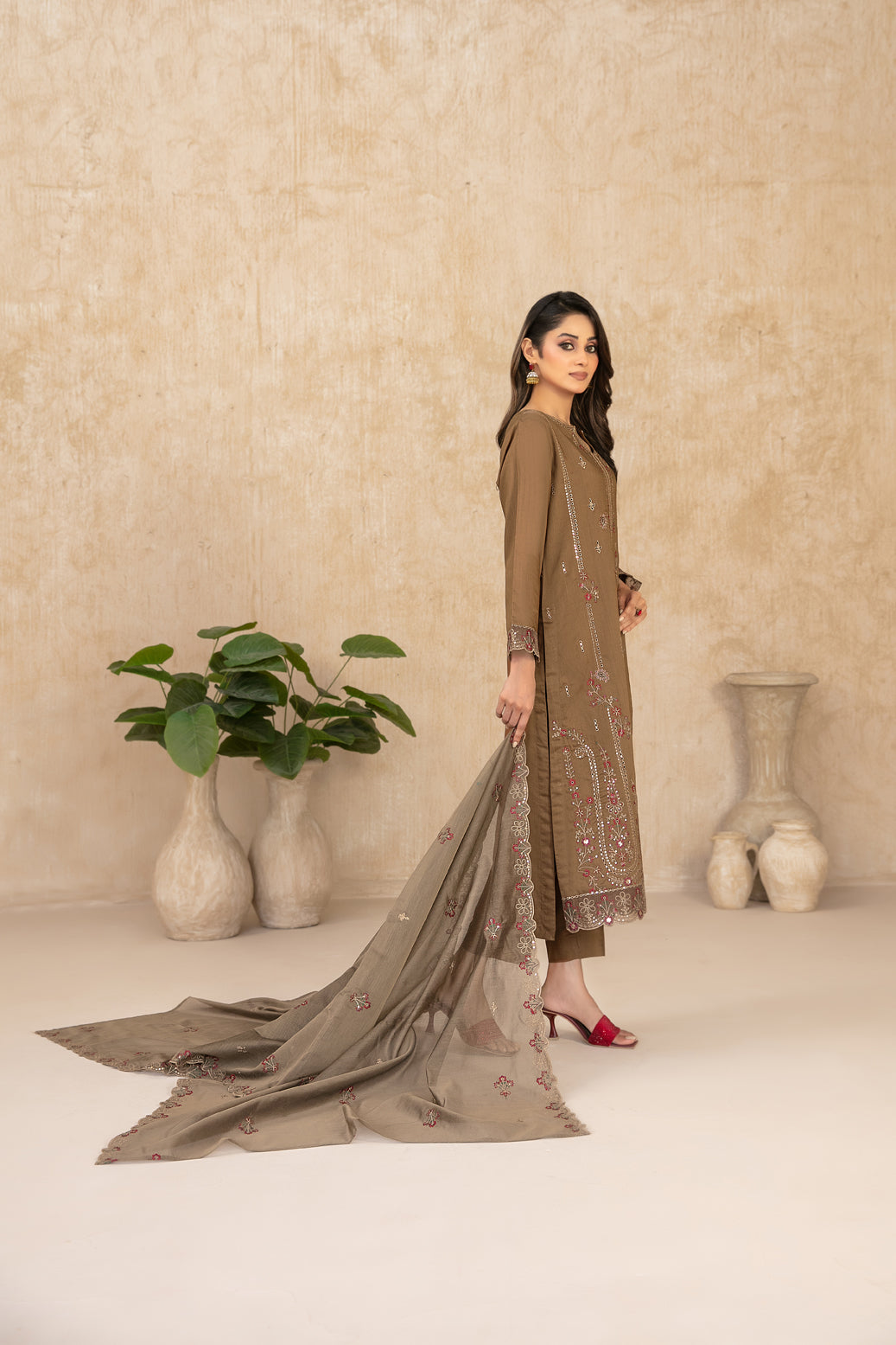 WYRA 3pcs Un-Stitched Emb Viscose [D-5859]