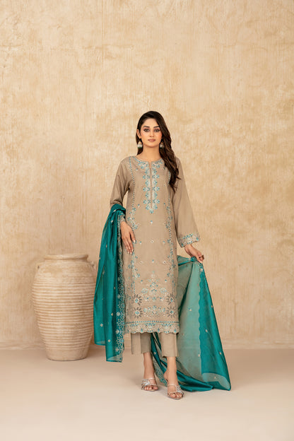 WYRA 3pcs Un-Stitched Emb Viscose [D-5863]