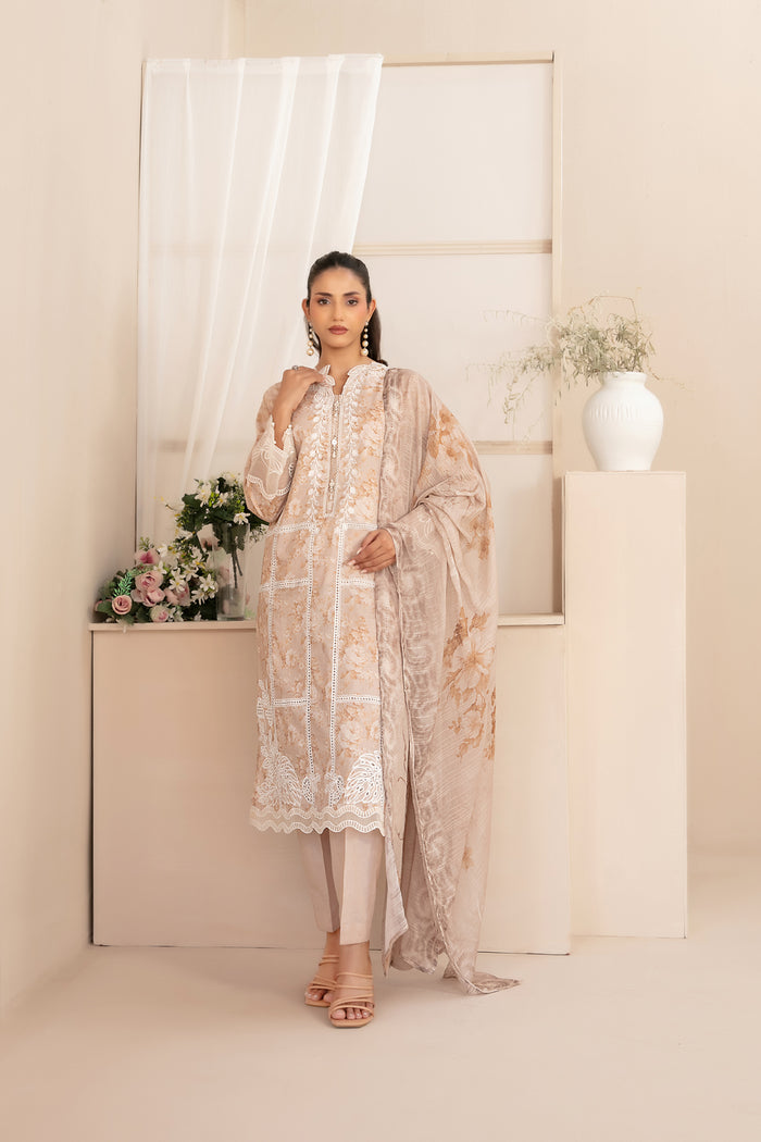 Sheen Vol-2 Stitched Emb Printed Lawn [D-3791]