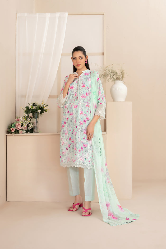 Sheen Vol-2 Stitched Emb Printed Lawn [D-3796]