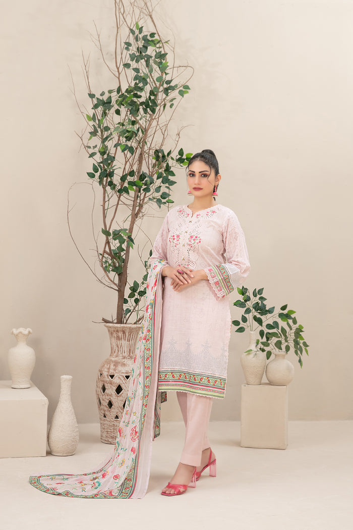 Ahava Stitched Emb Printed Lawn [D-2685]