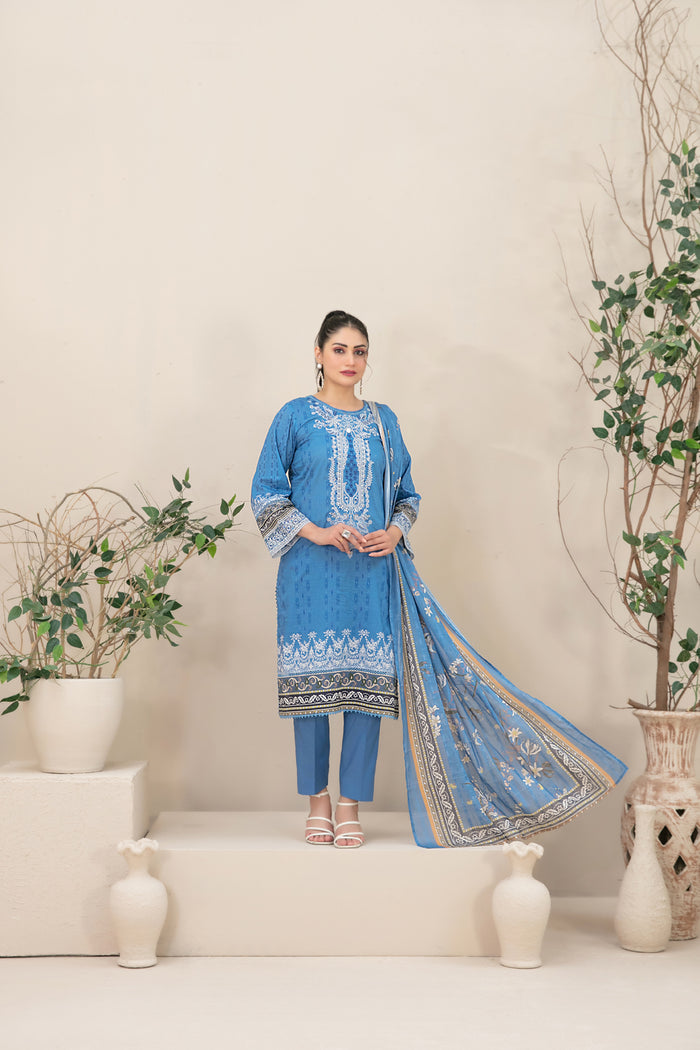 Ahava Stitched Emb Printed Lawn [D-2680]