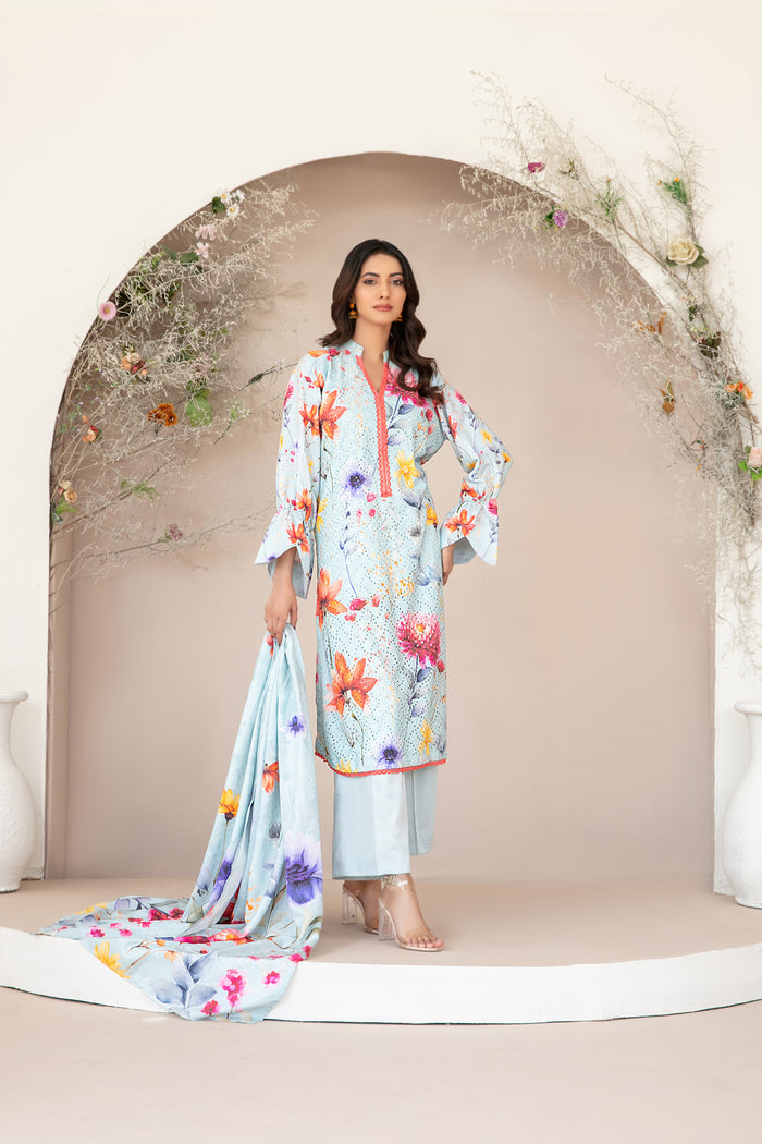 Abir 3pcs Embroidered Printed Viscose [D-5357]