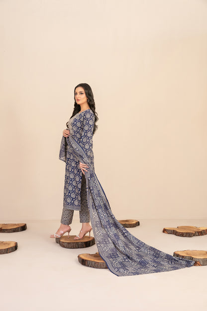 Tyla 3pcs Un-Stitched Emb Printed Lawn [D-4269]