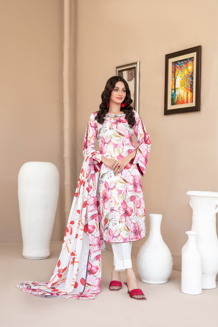 Abir 3pcs Embroidered Printed Viscose [D-5358]