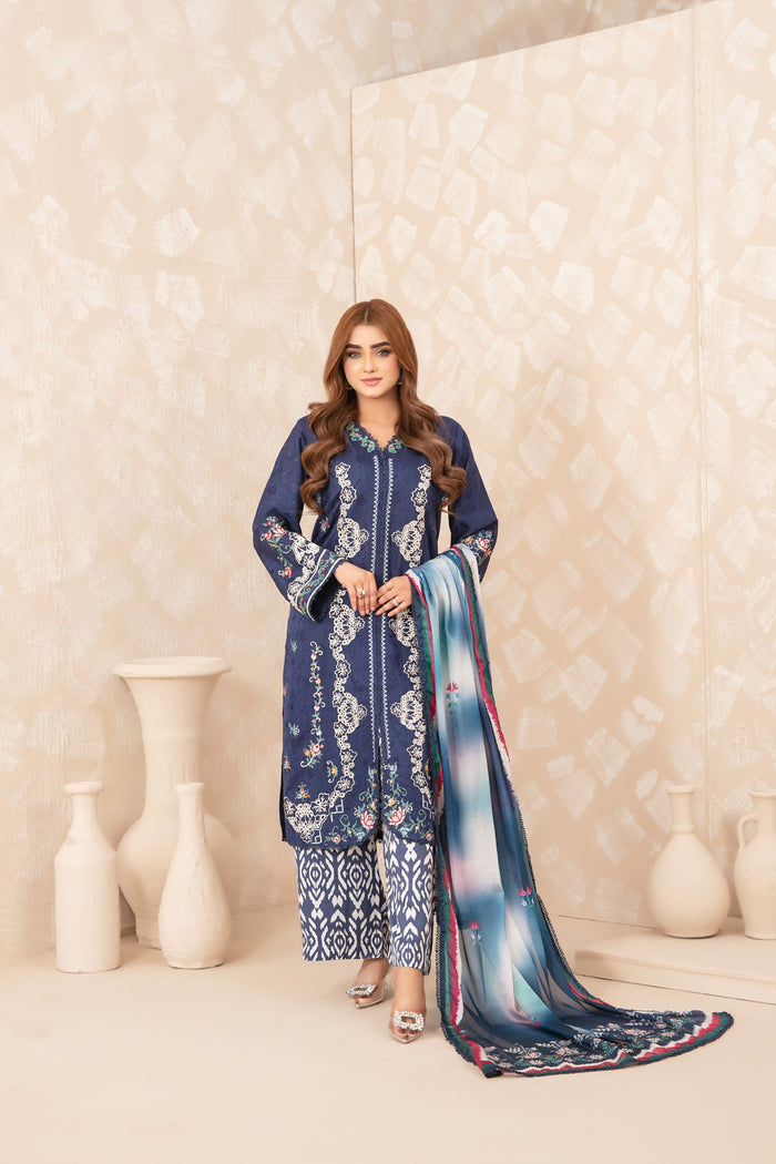 Wada 3Pcs Stitched Fancy Emb Jacquard Viscose  D-5314