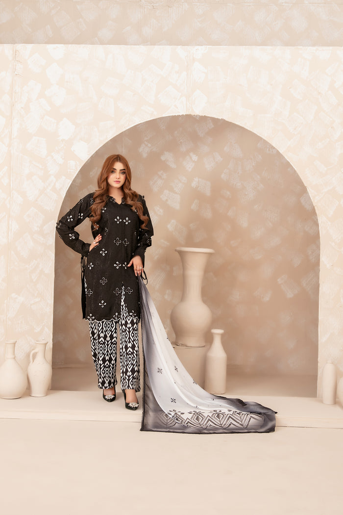Wada 3Pcs Stitched Fancy Emb Jacquard Viscose  D-5313