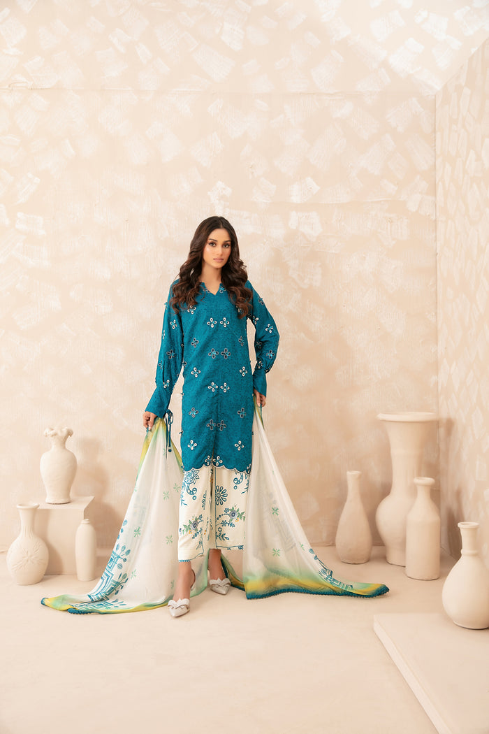 Wada 3Pcs Stitched Fancy Emb Jacquard Viscose  D-5315