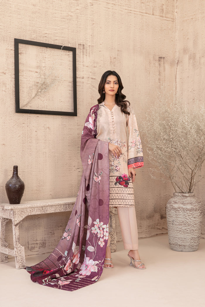 Rasha V1 3pcs Stitched Printed Staple [D-5080]