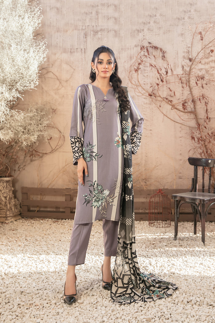 Rasha V2 3pcs Stitched Printed Staple [D-5072]