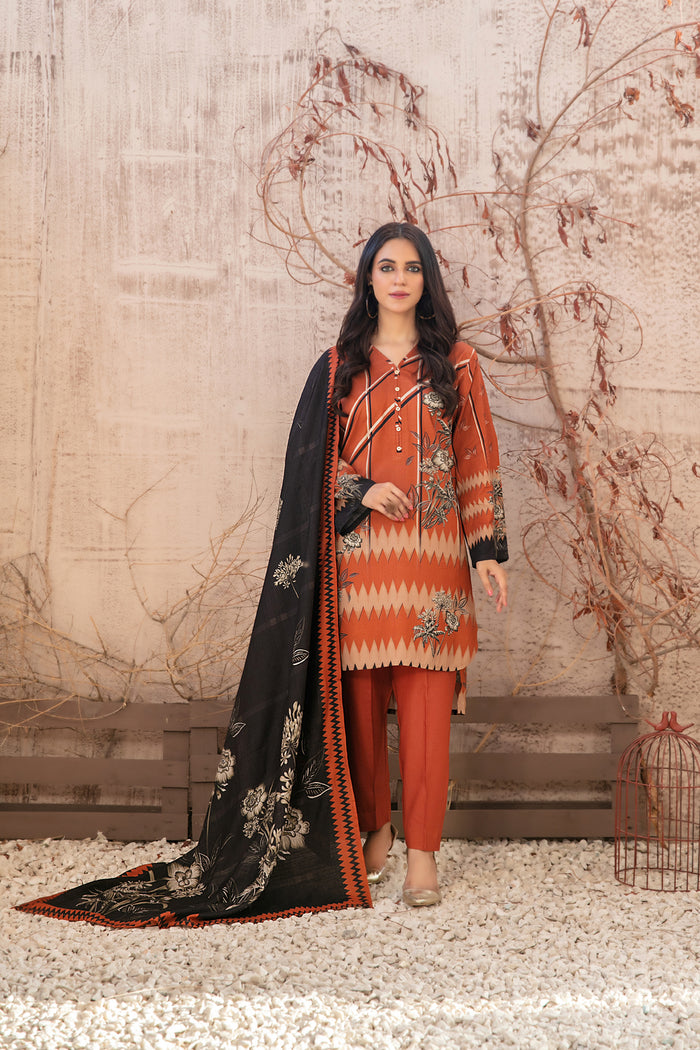 Rasha V2 3pcs Stitched Printed Staple [D-5058]
