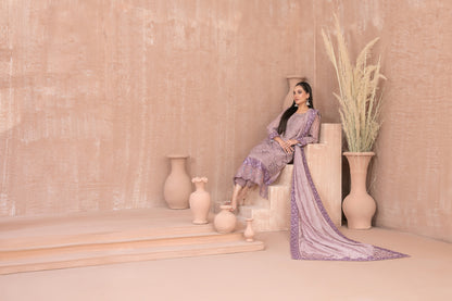 SAFAQ 3pcs Un-Stitched Emb Munar Khadi [D-5051]