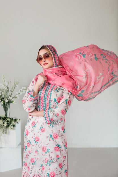 SILOHA 3pcs Un-Stitched Emb Printed Lawn [D-4158]