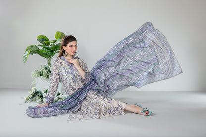 SILOHA 3pcs Un-Stitched Emb Printed Lawn [D-4157]