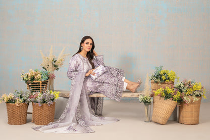 SHIRIN With Clutch 3pcs Semi-Stitched Fancy Heavy Emb Organza [D-5225]