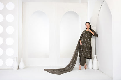 SAMIRA 3pcs Un-Stitched Emb Karrandi [D-5624]