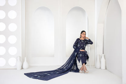 SAMIRA 3pcs Un-Stitched Emb Karrandi [D-5625]