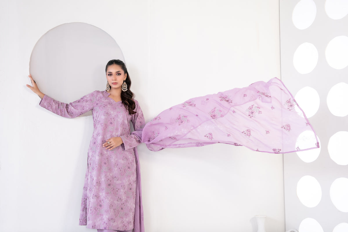 SAMIRA 3pcs Un-Stitched Emb Karrandi [D-5626]