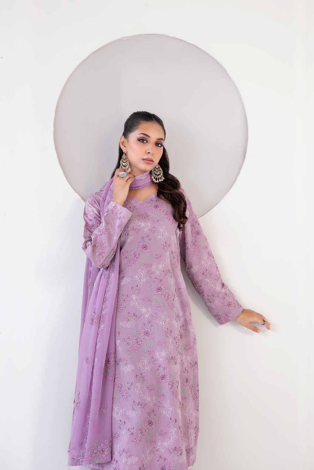 SAMIRA 3pcs Un-Stitched Emb Karrandi [D-5626]