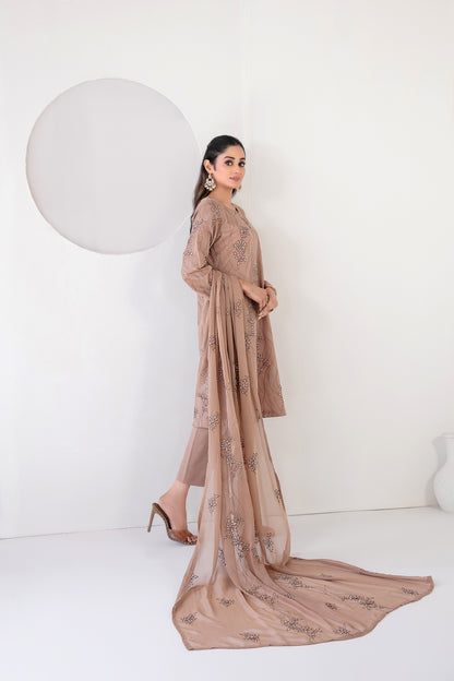 SAMIRA 3pcs Un-Stitched Emb Karrandi [D-5623]